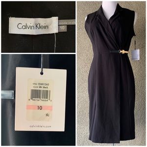 “Calvin Klein” Black Knee-Length Dress NWT size 10